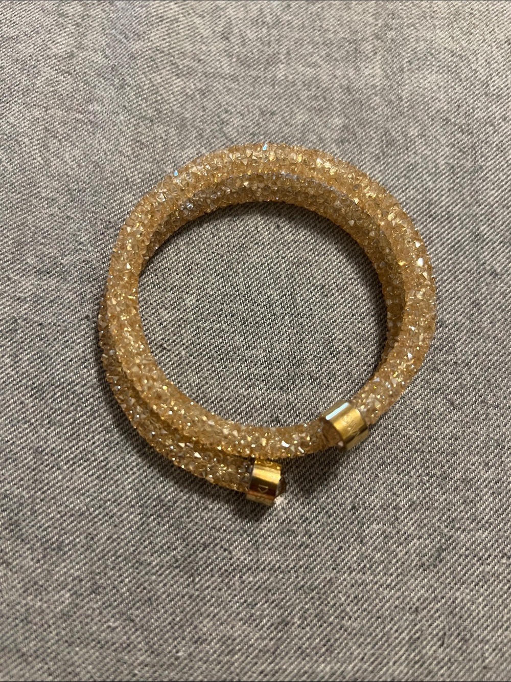 Gold Crystal Mesh Wrap Bracelet - Women's Jewelry